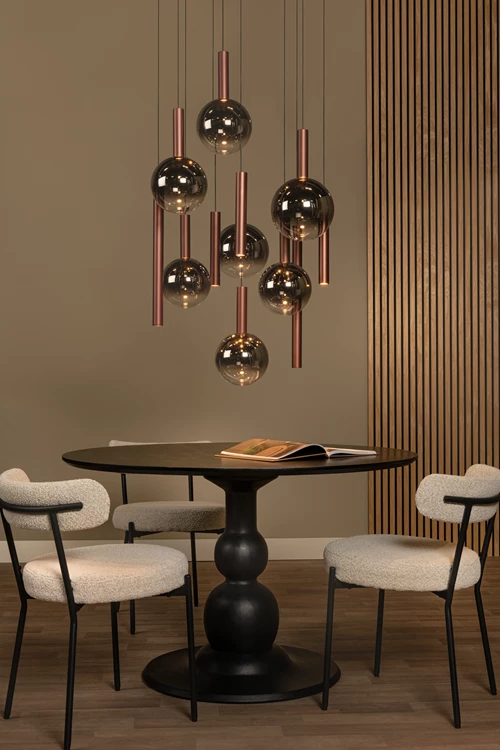 Lucide JASMINE - Pendant light - Ø 75 cm - LED Dim. - CCT - 12x4,5W 2200K/3300K - Copper | Premium - atmosphere 1